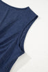Twisted Bust V Neck Sleeveless A Line Mini Dress