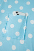 Twisted Corded Rib Polka Dot Print T Shirt