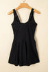 Twisted Front Keyhole Detail Side Tie Swim Dress