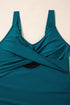 Twisted Front Keyhole Detail Side Tie Swim Dress