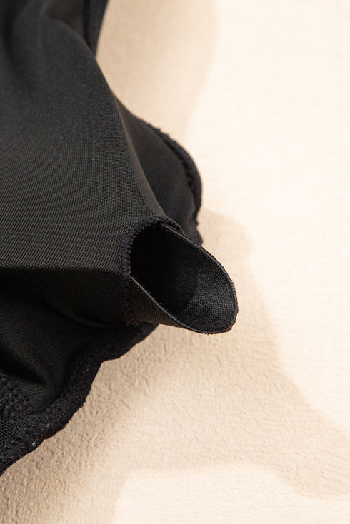 Twisted Front Keyhole Detail Side Tie Swim Dress