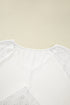 Twisted Rib Patchwork V Neck Long Sleeve Casual Top