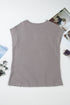 Twisted Rib Wide Sleeve Relaxed Crew Neck Top