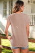 Twisted Rib Wide Sleeve Relaxed Crew Neck Top