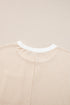 Twisted Ribbed Contrast Trim Shift T Shirt Dress
