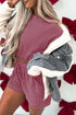 Twisted Ribbed Loose Tee Drawstring Short Set