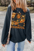 Twisted Ribbed THANKFUL Graphic Drop Shoulder Sweatshirt