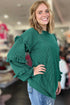 Twisted Ribbed Tiered Ruffle Long Sleeve Pullover Top
