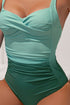 Twisted Sweetheart Neck Ruched Front One Piece Swimsuit