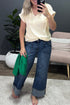 Twisted Texture Corded Knit V Neck T Shirt