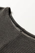 Twisted V Neck Ribbed Knit Dolman Long Sleeve Top