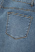 Two Button High Waist Piping Trim Bootcut Denim Jeans