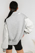Two Tone Quarter Zip Relaxed Fit Pullover