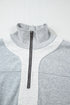 Two Tone Quarter Zip Relaxed Fit Pullover