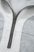 Two Tone Quarter Zip Relaxed Fit Pullover