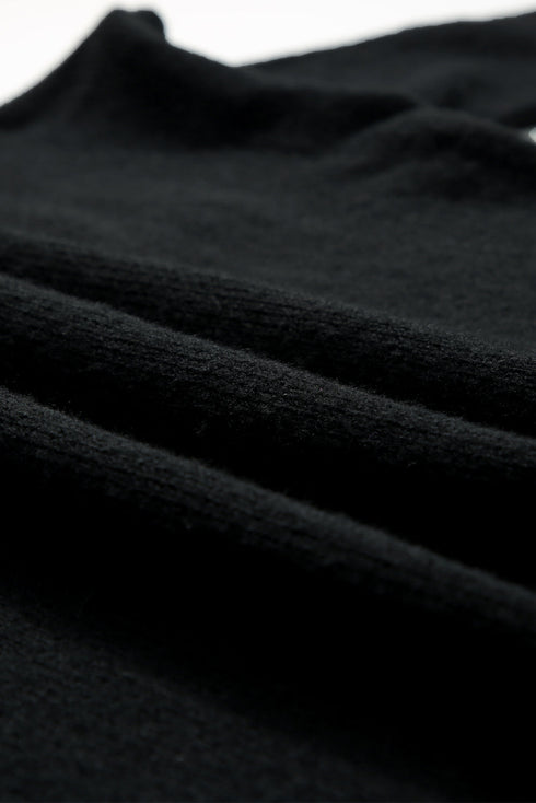 Typographic Letter Print Round Neck Casual Knit Sweater