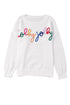 Typographic Letter Print Round Neck Casual Knit Sweater