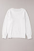 Typographic Letter Print Round Neck Casual Knit Sweater