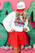 U Neck Long Sleeve Fit And Flare Mini Dress