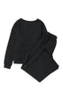 Ultra Loose Textured Slouchy Matching Pant Set
