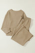 Ultra Loose Textured Slouchy Matching Pant Set