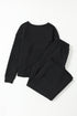 Ultra Loose Textured Slouchy Matching Pant Set