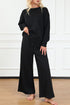 Ultra Loose Textured Slouchy Matching Pant Set