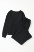 Ultra Loose Textured Slouchy Matching Pant Set
