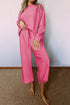 Ultra Loose Textured Slouchy Matching Pant Set