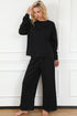 Ultra Loose Textured Slouchy Matching Pant Set