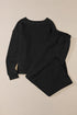 Ultra Loose Textured Slouchy Matching Pant Set