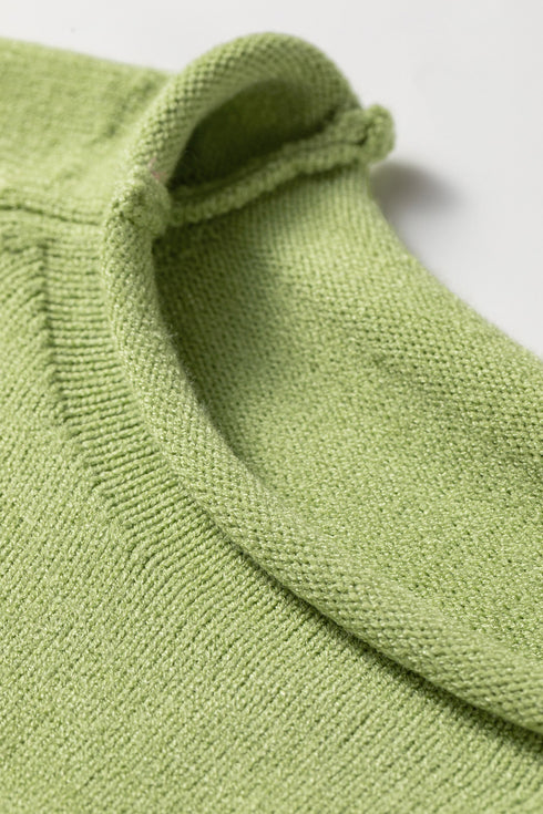 Unique Fish Knit Oversized Round Neck Sweater