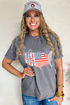 United States Map Bow Graphic Short Sleeve Tee