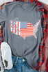 United States Map Bow Graphic Short Sleeve Tee