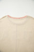 USA Graphic Patchwork Exposed Seam Long Sleeve Top