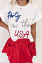 USA Graphic Print Short Sleeve Cotton Blend Shirt