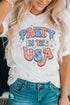 USA Graphic Print Short Sleeve Crew Neck Tee