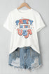 USA Graphic Print Short Sleeve Crew Neck Tee
