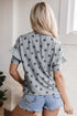 USA Graphic Ruffle Sleeve Relaxed Fit Jersey Tee