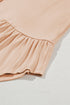 V Neck Button Down Soft Knit Babydoll Top