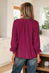 V Neck Flounce Sleeve Animal Print Trim Viscose Blouse