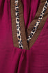 V Neck Flounce Sleeve Animal Print Trim Viscose Blouse