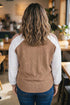 V Neck Lace Sleeve Patchwork Textured Blouse