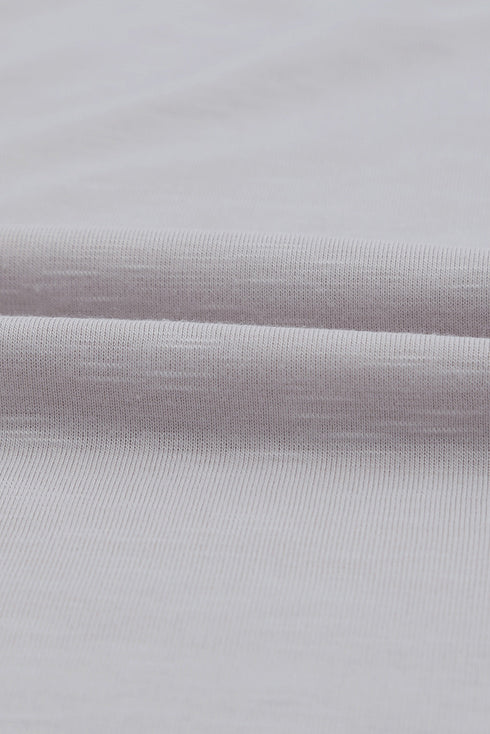 V Neck Lace Trim Short Sleeve Top