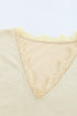 V Neck Lace Trim Short Sleeve Top