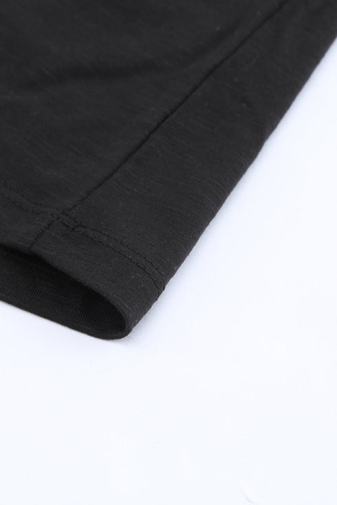 V Neck Lace Trim Short Sleeve Top