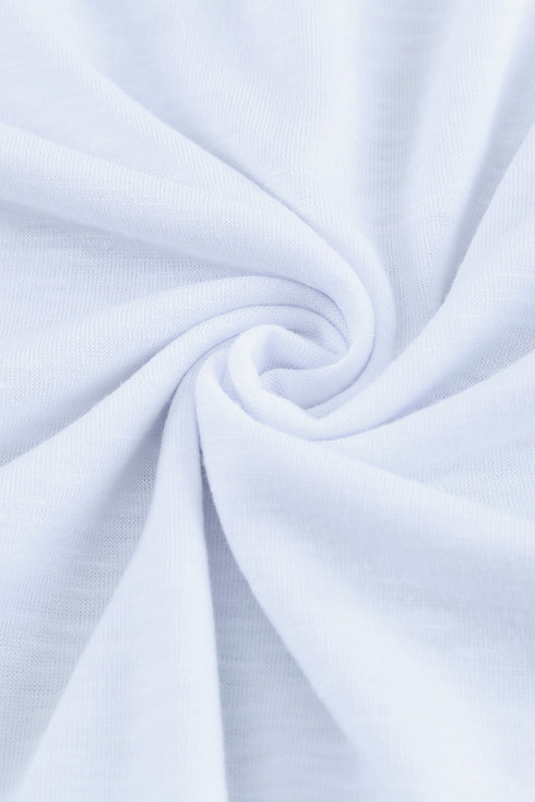 V Neck Lace Trim Short Sleeve Top