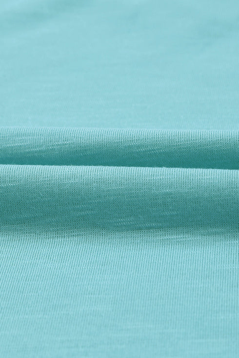 V Neck Lace Trim Short Sleeve Top