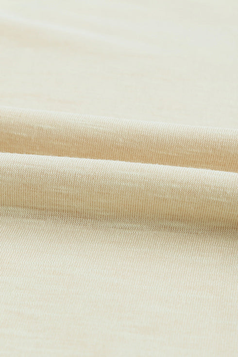 V Neck Lace Trim Short Sleeve Top