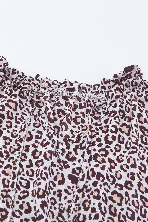 V Neck Long Sleeve Tie Waist Mini Dress